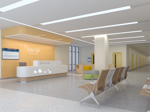 Modern hospital front aisle