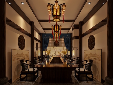 New Chinese Script Killing Room Antique Theme Room