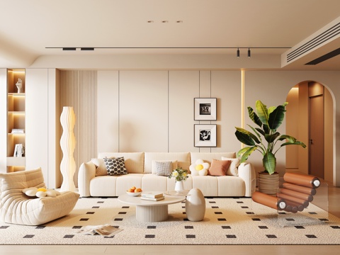 Modern Cream Style Living Room
