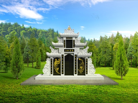 Neo-Chinese Style Bluestone Tomb