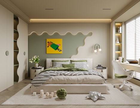 Modern Universal kids Bedroom Children's Room Girls Room Boys Room kids Bed