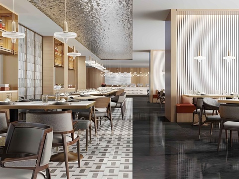 Modern Buffet DiningRoom Modern All-Day Restaurant Buffet Restaurant Mingstall Hotel Restaurant Hotel Lobby