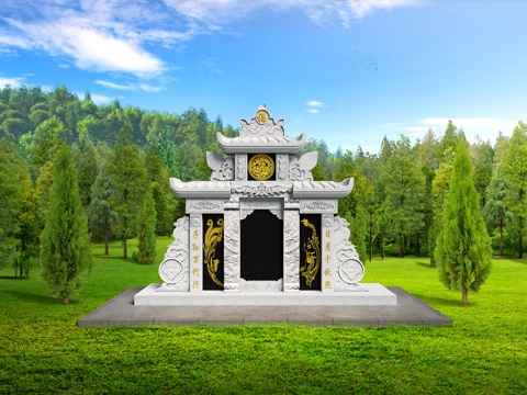 Neo-Chinese Style Bluestone Tomb