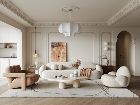 French Cream Living Room