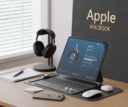 Modern Apple Computer Wonderful Control Keyboard Tablet Headset Mobile Phone