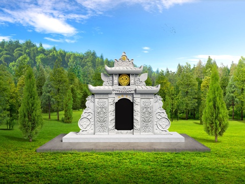 Neo-Chinese Style Bluestone Tomb