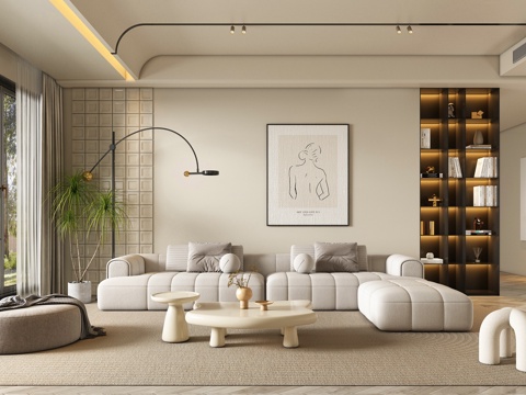 Cream Style Silent Living Room