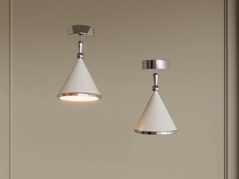 Bauhaus cream ceiling lamp