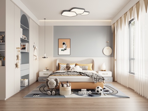 Modern kids Bedroom Boy's Room Multi-function Room