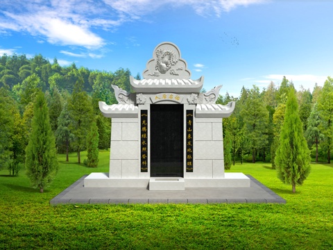 Neo-Chinese Style Bluestone Tomb