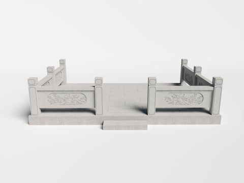 Neo-Chinese Style Bluestone Balustrade Board
