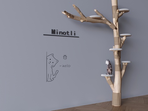Solid Wood Cat Climbing Rack Cat Jumping Platform Cat Tree Pet Supplies Equipment