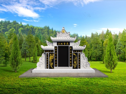 Neo-Chinese Style Bluestone Tomb