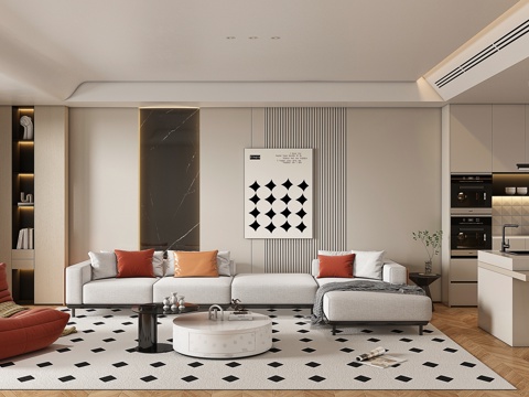 Modern Cream Style Living Room Sofa