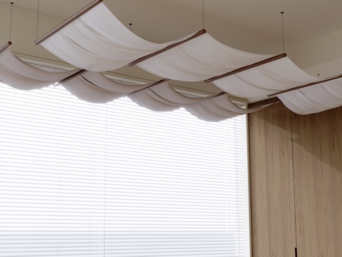 Suspended Hanging Curtain Ceiling Chinese Fabric Decoration Curtain Song's Aesthetics Curtain Ceiling