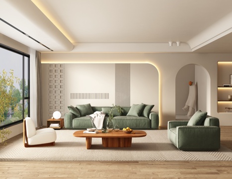 Modern Cream Style Living Room Sofa