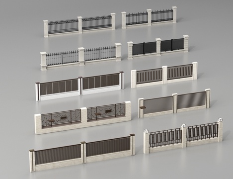 Wall, wrought iron wall, courtyard wall, community wall
