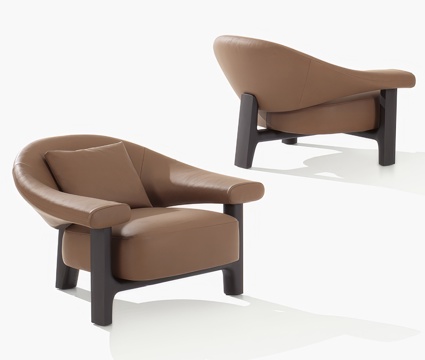 poliform OWEN Leather Lounge Chair Armchair Sofa Chair
