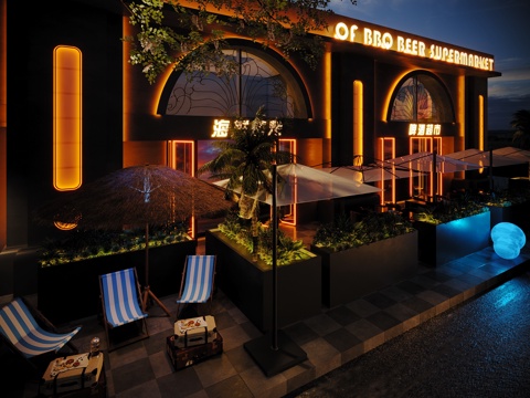 Seafood Bar Exterior Placing Area Bar Exterior Placing Catering Exterior Camping Style