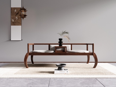 New Chinese-style Luohan Bed Bed Solid Wood Sofa Ornaments