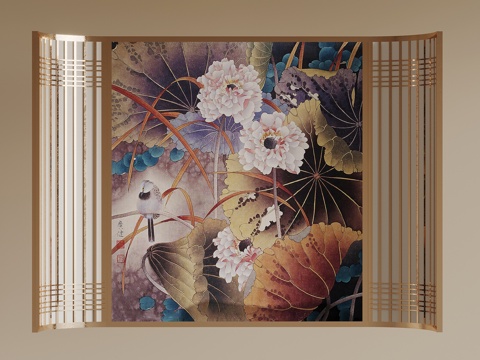 Entrance Wall New Chinese background wall