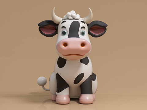 Cartoon Cow Poultry Cow Cow Dummy Cow Cartoon Hand-made Sculpture Ornaments Animal Ornaments Moving
