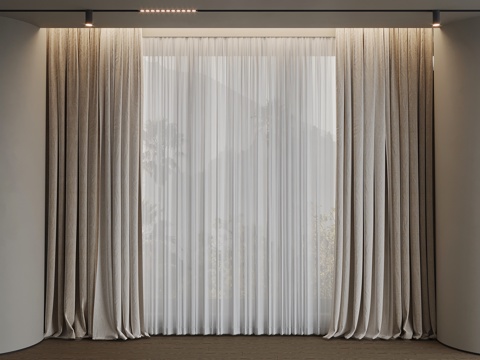 Modern Curtain Cloth Curtain Gauze Curtain