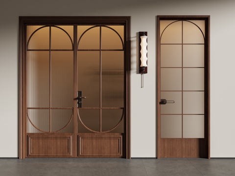 French Antique Double Door Kitchen Door Glass Door
