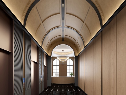 Modern hotel elevator hall club elevator hall elevator hall aisle elevator hall