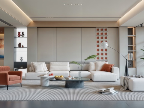 Modern living room sofa coffee table combination