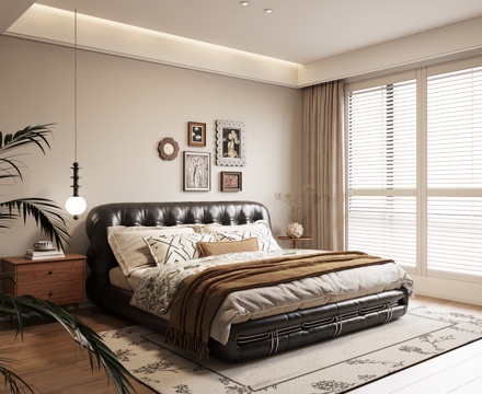 French Middle Ancient Bedroom Master Bedroom Second Bedroom Double Bed Sectional Sofa