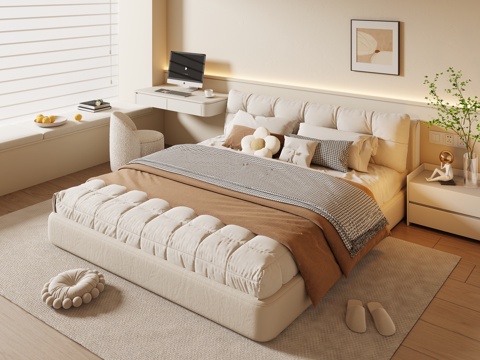 Modern Cream Style Bedroom