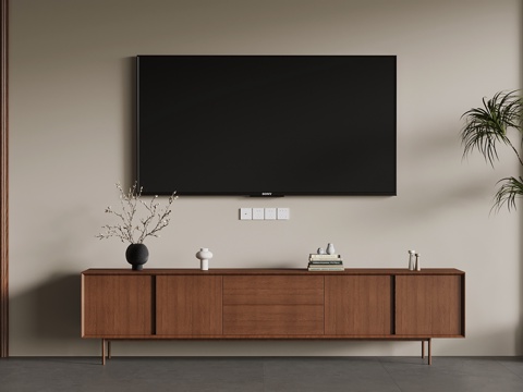 Antique TV Cabinet Wall-mounted TV TV Wall Decorative Ornaments