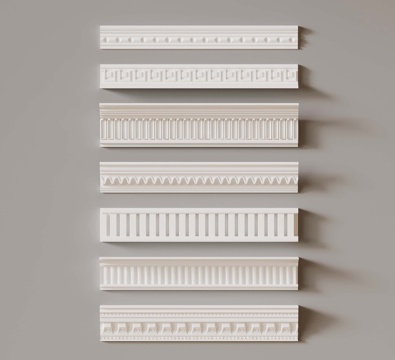 French American line tiger head plaster line piano line