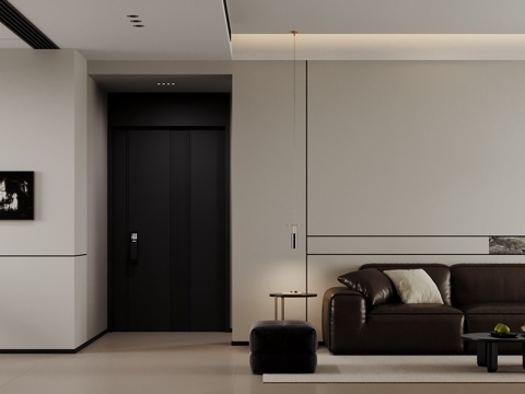 Modern Black and White Grey DiningRoom Kitchen