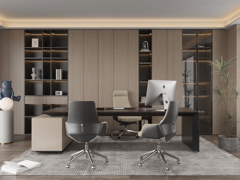 Modern General Manager's Office Chairman's Office Office Desk and Chair Combination