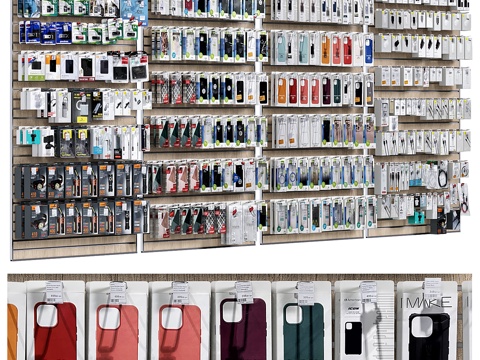 Modern electronic products accessories shelf display rack