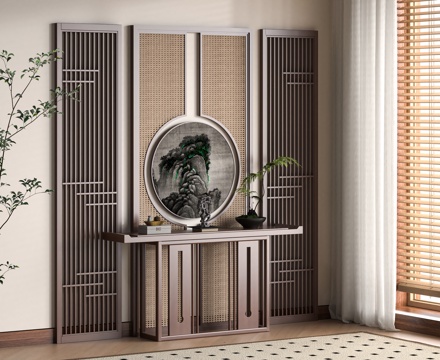 Neo-Chinese Style lattice porch partition screen
