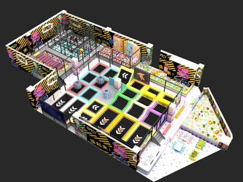 Children's Zone Trampoline Morandi Super Jumping Bed Naughty Castle Children's Interactive Facilities Jumping Music Indoor Jumping