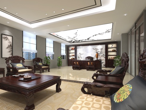 New Chinese Chairman's Office Manager's Office