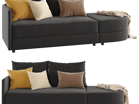 Modern cream style fabric chaise longue