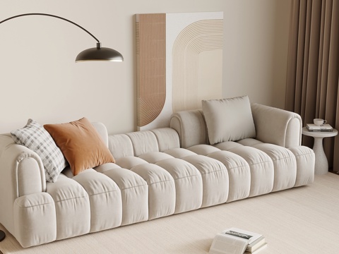 Sofa Modern Cream Style Sofa Multi-person Sofa In-line Sofa Casual Sofa