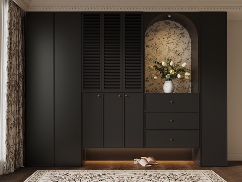 French Shoe Cabinet Entrance Shoe Cabinet