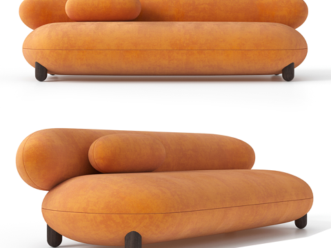 Modern Simple Double Sofa Double Sofa Simple Sofa Living Room Sofa Yellow Sofa