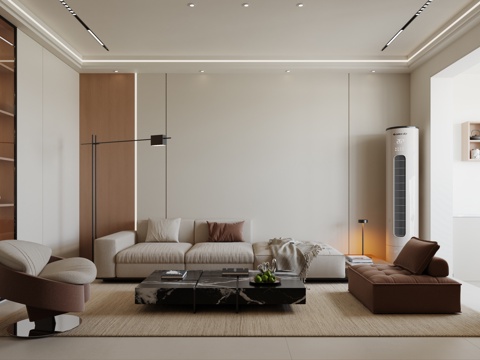 Modern Cream Style Living&Dining Room