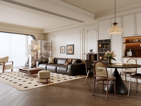 French Living&Dining Room