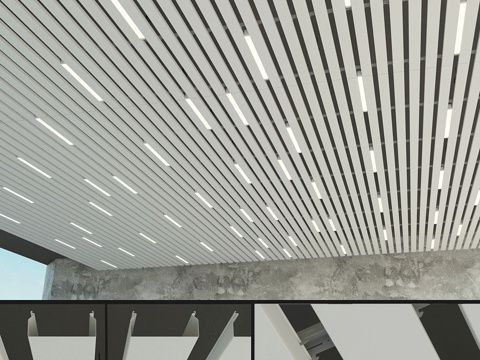 Aluminum hanging sheet aluminum square special chandelier ceiling lamp ceiling ceiling