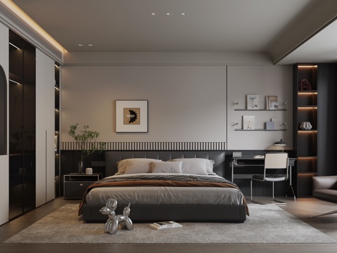 Modern Italian Home Bedroom No Master Lamp Bedroom Master Bedroom Second Bedroom Bay Window Bedroom Double Bed