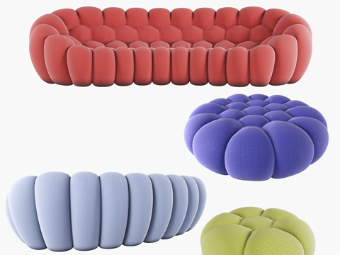 Modern Italian Cream Style Fabric Casual Sofa