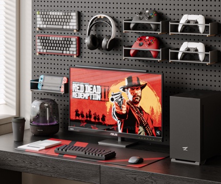 Modern computer combination desktop computer monitor electric competition room mechanical keyboard headset